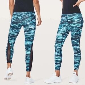 NWT Lululemon Speed Up Tight 28" Etch Hail Midnight Navy Mesh Sz 6 Luxtreme